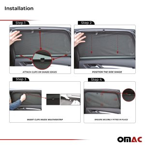 MINI Hatch Window Mesh - Rear Door - Omac - Polyester - Black - 2014